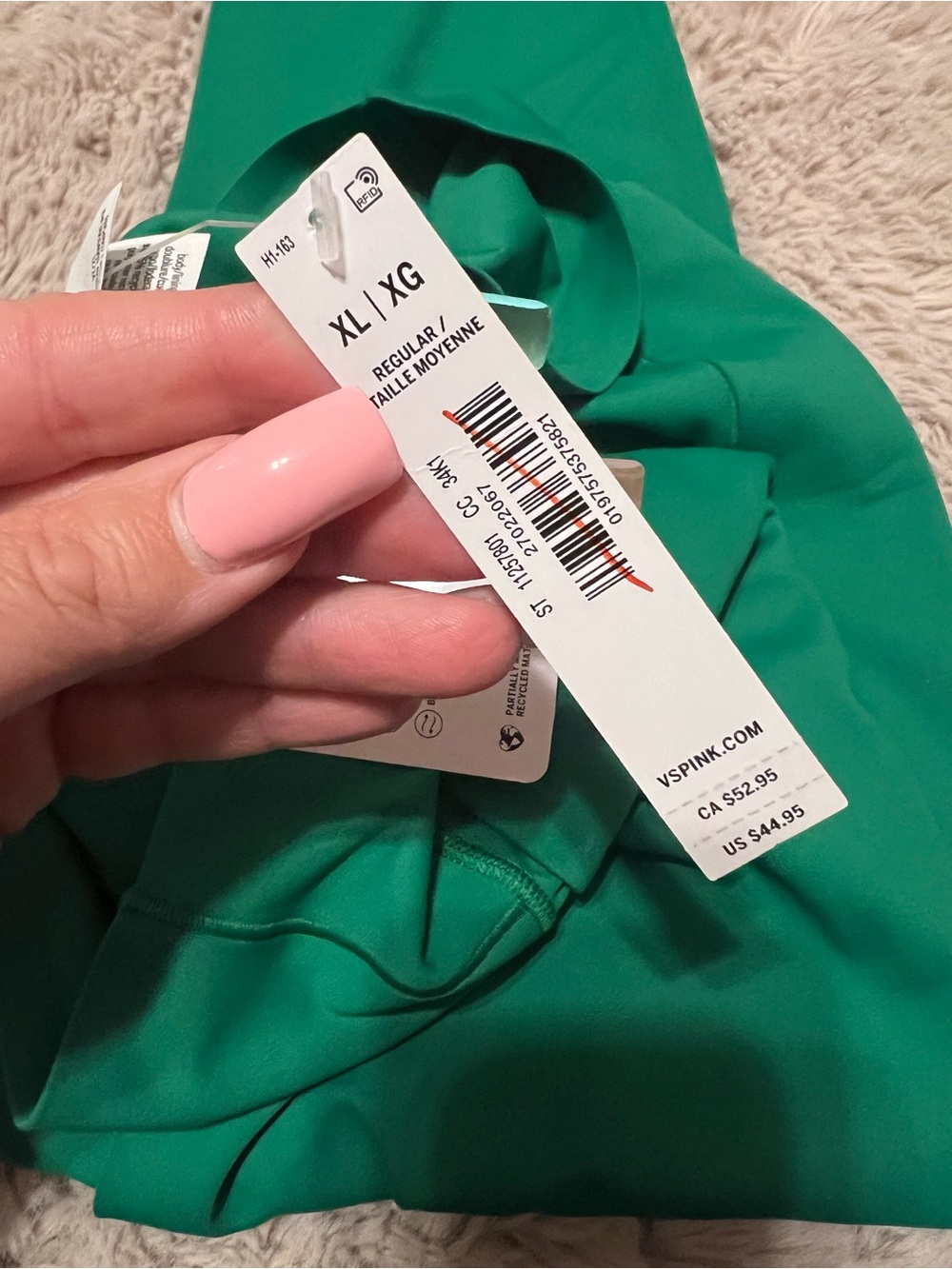 PINK Victoria's Secret Green Leggings - XL